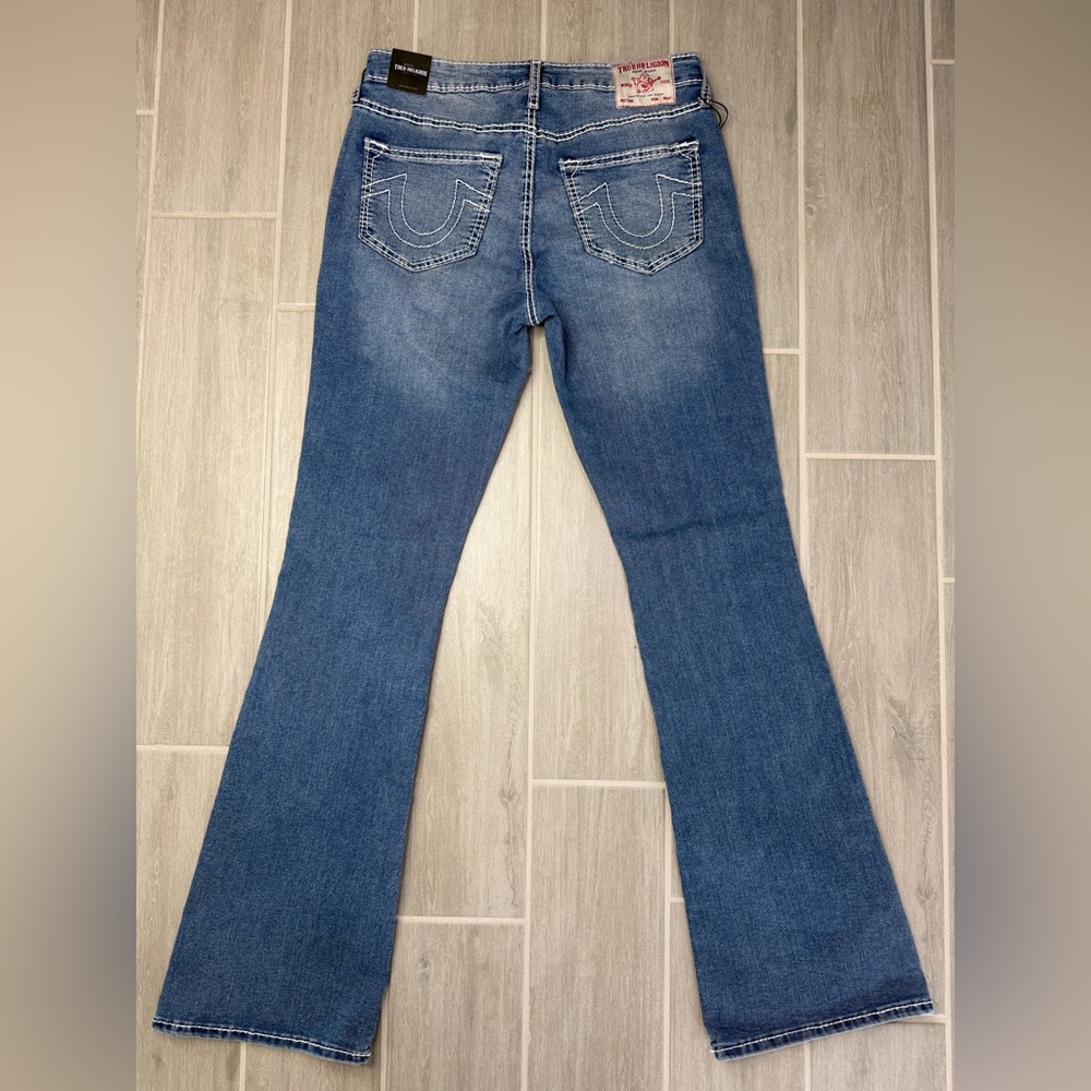 True Religion Mid Rise Bootcut Medium Wash Jeans